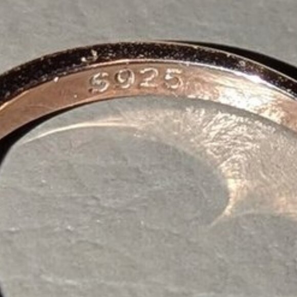 S925 Sterling Silver Rose Gold Plated Engagement Ring Round Solitaire Wedding - Picture 7 of 9